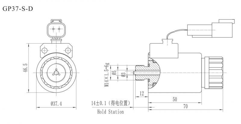 GP37-S-A螺纹比例阀用电磁铁