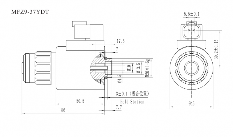 MFZ9-37YDT防水型开关阀用电磁铁