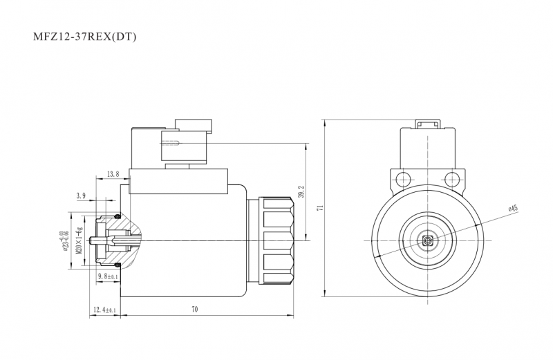 MFZ12-37REX、MFZ12-37REX（DT）直流湿式阀用电磁铁