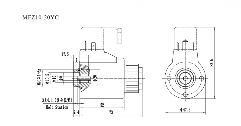 MFZ10台湾系列螺纹连接阀用电磁铁