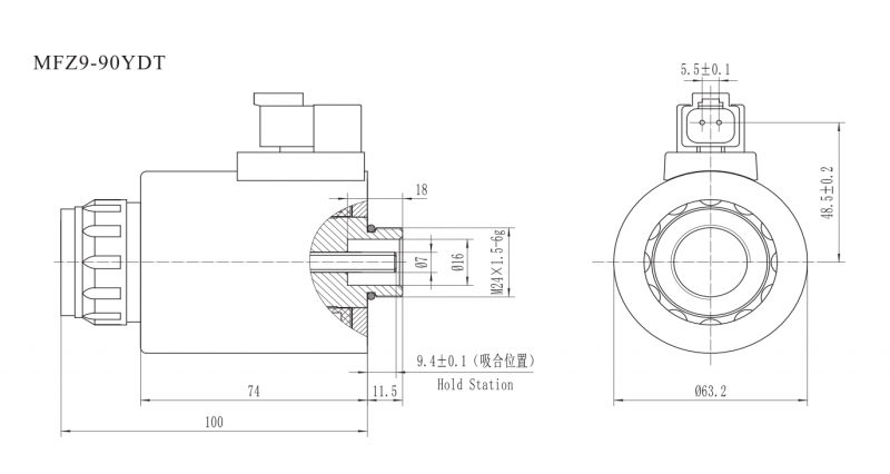 MFZ9-37YDT防水型开关阀用电磁铁