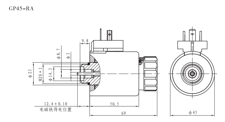 GP45-RA(4WRA阀)螺纹比例阀用电磁铁